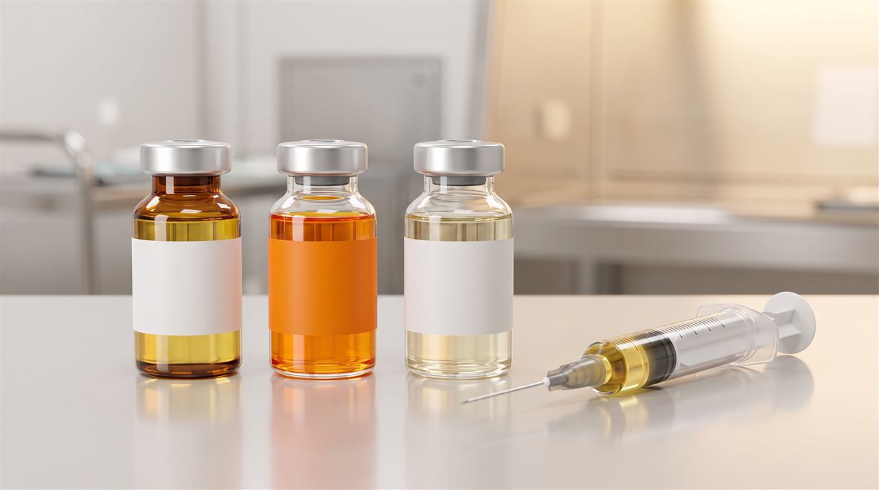 Ampolas e seringa de Vitamina Intramuscular